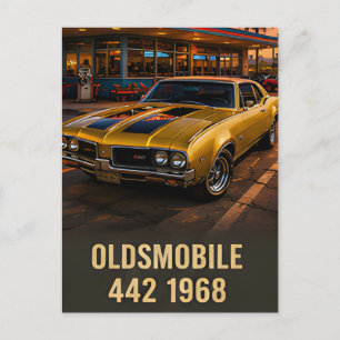 1968 Oldsmobile 442 Klassischer Amerikanischer Mus Postkarte