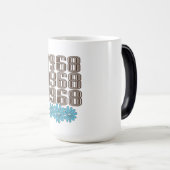 1968 Peace Sign Aqua Hippie Blume Power Verwandlungstasse (VorderseiteRechts)