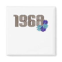 1968 Peace Sign Hippie Blume Power Aqua Lila