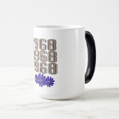 1968 Peace Sign Hippie Blume Power Lila Verwandlungstasse (VorderseiteRechts)