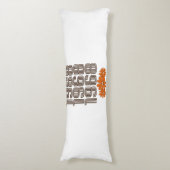 1968 Peace Sign Orange Hippy Blume Power Seitenschläferkissen (Vorderseite Vertikal)