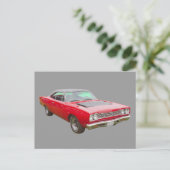 1968 Plymouth Roadrunner Muscle Car Postkarte (Stehend Vorderseite)