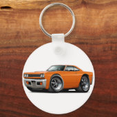 1968 Roadrunner Orange Car Schlüsselanhänger (Vorderseite)