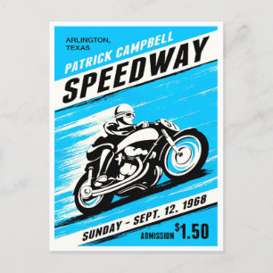1968 Speedway Oldtimer-Motorrad Postkarte