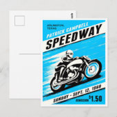 1968 Speedway Oldtimer-Motorrad Postkarte (Vorne/Hinten)