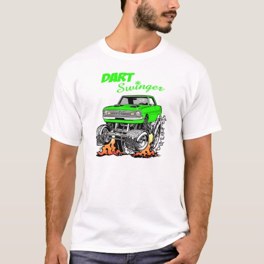 1969 1970 1971 Dart Swinger Cartoon Frisierte Auto T-Shirt (Vorderseite)