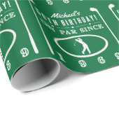 1969 50. Geburtstag für Golfer Geschenkpapier (Rolleneckpunkt)
