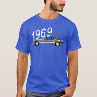 1969 69 Mach 1 Klassiker Vintage Oldtimer USA-Flag T-Shirt