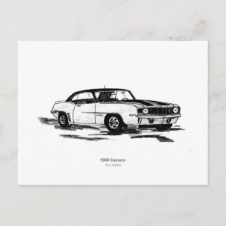 1969 Camaro Postkarte