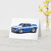 1969 Camaro SS Blauweißer Wagen Karte (Gelbe Blume)