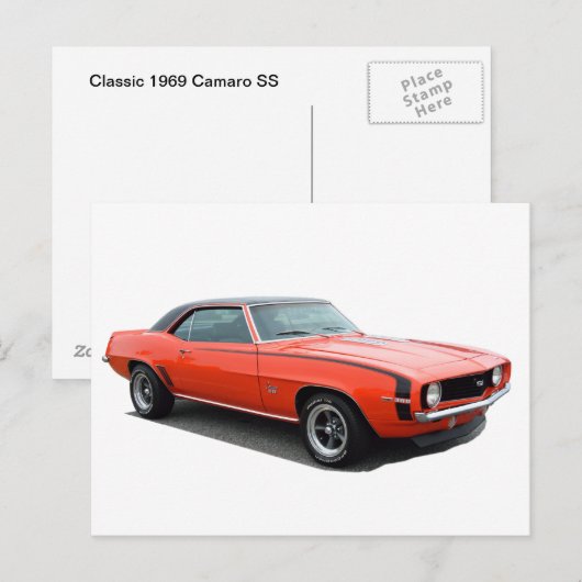 1969 Camaro SS Postkarte (Vorne/Hinten)
