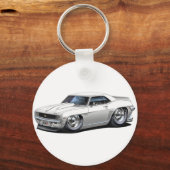 1969 Camaro White Car Schlüsselanhänger (Vorderseite)