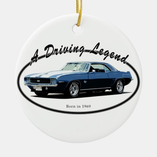 1969 CAMARO YENKO BLAU KERAMIKORNAMENT (Vorne)