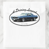 1969 CAMARO YENKO BLUE RECHTECKIGER AUFKLEBER (Tasche)