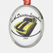 1969 CAMARO Z28 GELB SILBERNES ORNAMENT (Links)