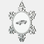 1969 Camaro Z28 Schneeflocken Zinn-Ornament (Rechts)