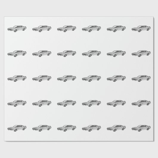1969 Camaro Z28 Wrapping Paper Geschenkpapier (Flach)