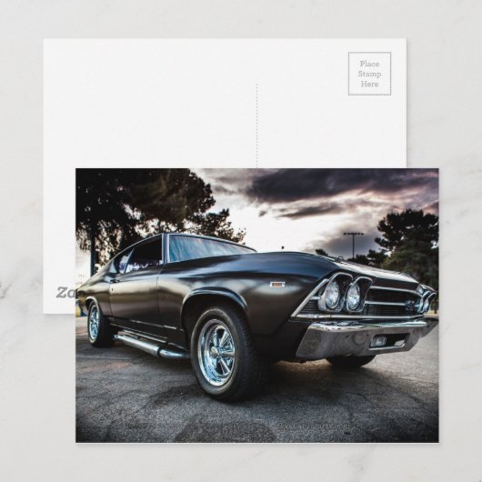 1969 Chevelle Fotogray Postkarte (Vorne/Hinten)