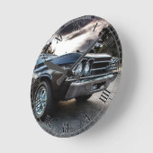 1969 Chevelle Fotogray Runde Wanduhr (Winkel)