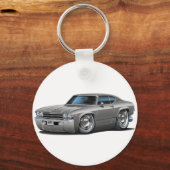 1969 Chevelle Silver Car Schlüsselanhänger (Vorderseite)