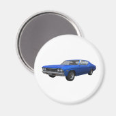 1969 Chevelle SS: Blue Finish Magnet (Vorderseite/Rückseite)