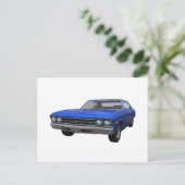 1969 Chevelle SS: Blue Finish Postkarte (Stehend Vorderseite)