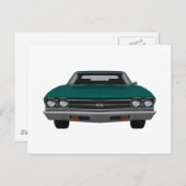 1969 Chevelle SS: Green Finish Postkarte (Vorne/Hinten)