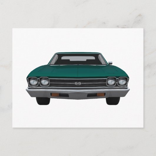 1969 Chevelle SS: Green Finish Postkarte (Vorderseite)