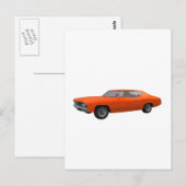 1969 Chevelle SS: Orange Finish Postkarte (Vorne/Hinten)