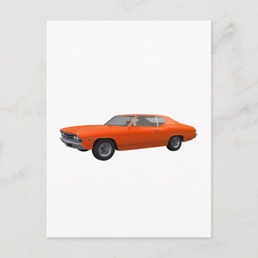 1969 Chevelle SS: Orange Finish Postkarte (Vorderseite)