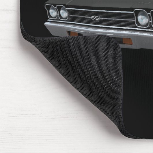 1969 Chevelle SS: Schwarzes Finish: Mousepad (Ecke)