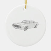 1969 Chevrolet Camaro Pencil Style Illustration Keramik Ornament (Vorne)