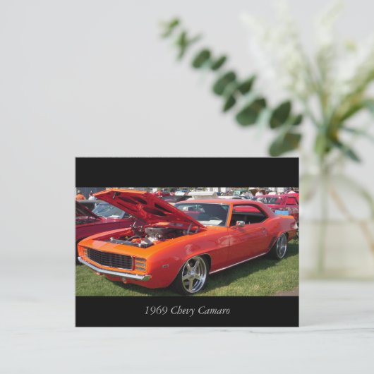 1969 Chevy Camaro Postkarte (Stehend Vorderseite)