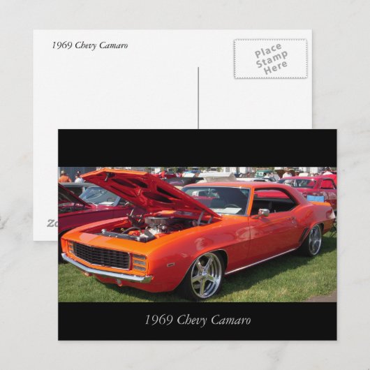 1969 Chevy Camaro Postkarte (Vorne/Hinten)