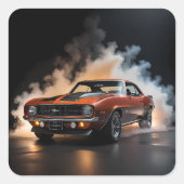 1969 Chevy Camaro Quadratischer Aufkleber (Vorderseite)