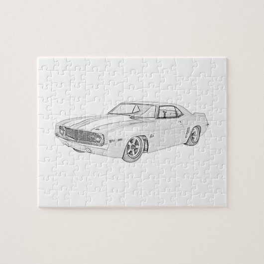 1969 Chevy Camaro Stift Zeichnend Puzzle (Horizontal)