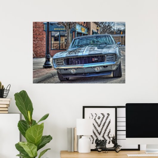 1969 Chevy Camaro Z/28 in HDR. Poster (Heimbüro)