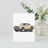 1969 Coronet RT Tan-Black Car Postkarte (Stehend Vorderseite)