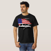 1969 Corvair Front View mit US Flag Classic Car T-Shirt (Vorne ganz)