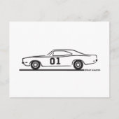 1969 Dodge Ladegerät General Lee Postkarte (Vorderseite)
