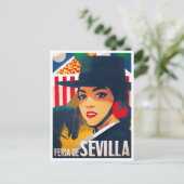 1969 Feria de Sevilla Spanien Jahrgang Postkarte (Stehend Vorderseite)