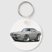 1969 Firebird Silver Car Schlüsselanhänger (Vorderseite)