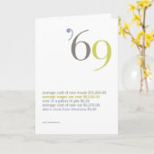 1969 Geburtstags-Spaß-Tatsachen Karte (Gelbe Blume)