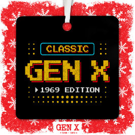 1969 Gen X Classic Retro Gamer Gaming Geburtstag Ornament Aus Metall