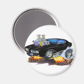 1969 GTO Black Car Magnet (Vorderseite/Rückseite)