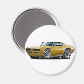 1969 GTO Judge Gold Versteckter Scheinwerferwagen Magnet (Vorderseite/Rückseite)