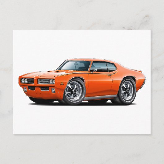 1969 GTO Judge Orange Car Postkarte (Vorderseite)