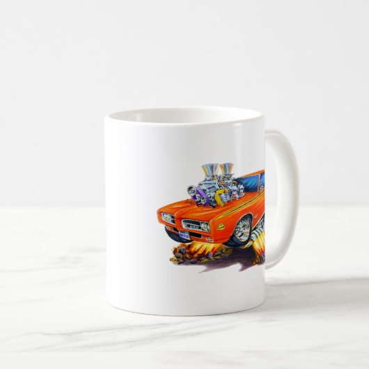 1969 GTO Richter-Orangen-Auto Kaffeetasse (VorderseiteRechts)