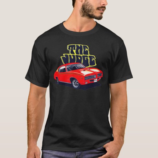 1969 GTO Richter-Rot-Auto T-Shirt (Vorderseite)