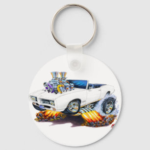 1969 GTO weißes Kabriolett Schlüsselanhänger
